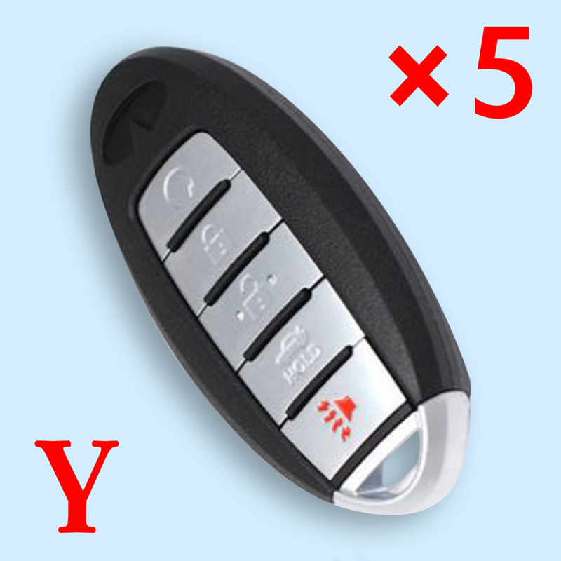 4+1 Button Smart Key Shell Left Battery Type for Infiniti (5 pcs)