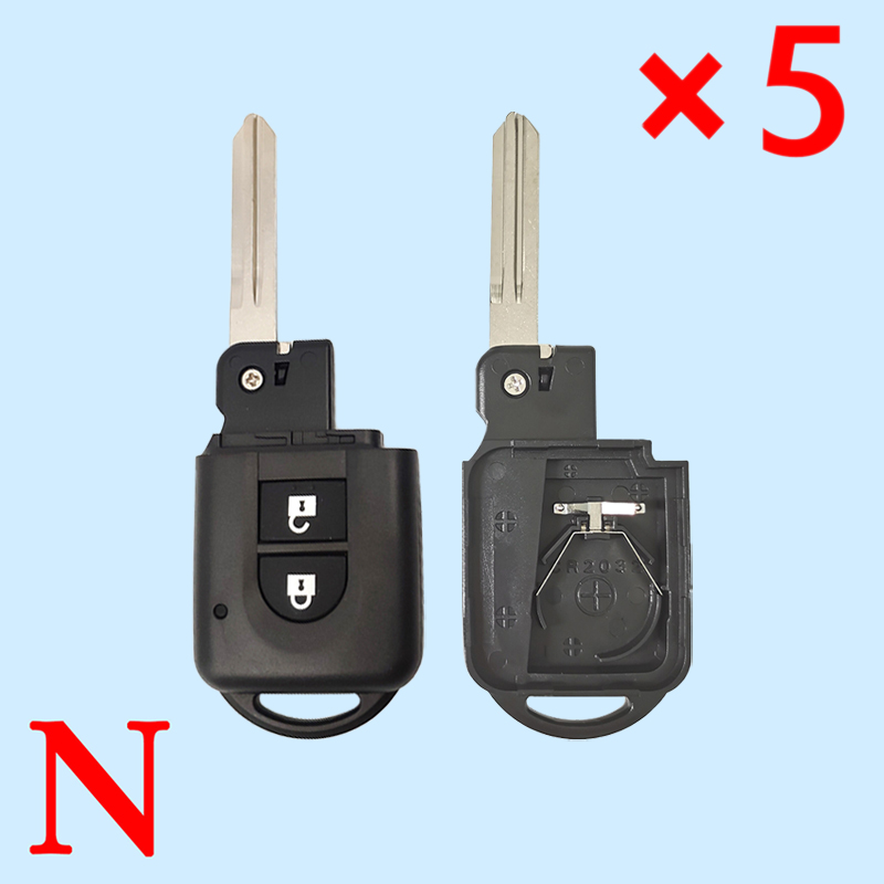 2 Buttons Smart Key Shell for Nissan - 5 pcs