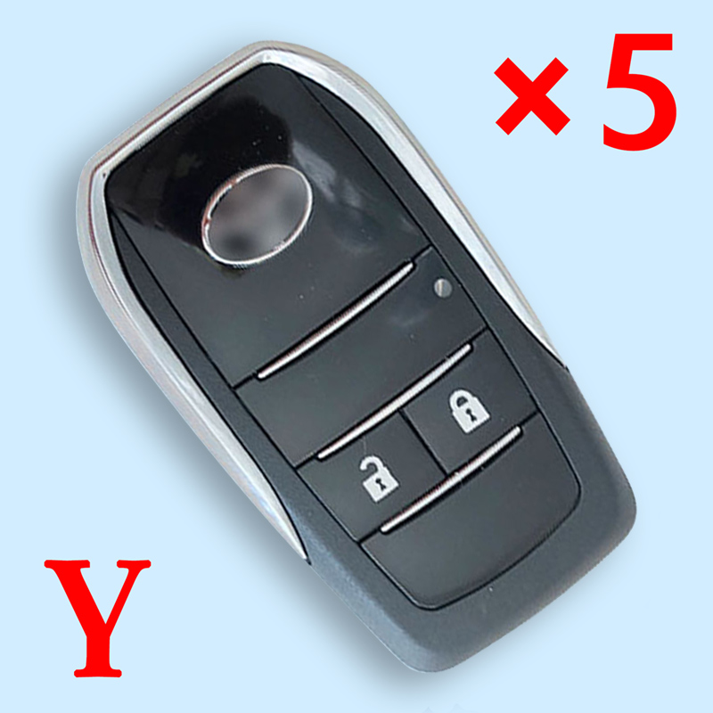 2 Buttons Modifiled Flip Remote Key Shell for Toyota  ~  Pack of 5