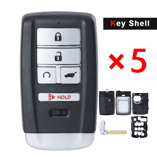 Replacement Smart Remote Key Shell 5 Button for Acura MDX RDX ILX TLX 2014-2019 - FCC: KR5V1X- pack of 5 