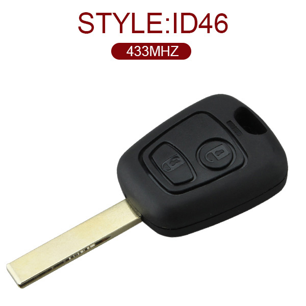 2 Buttons 434 MHz Remote Key for Citroen C5 R- ID46 with Groove
