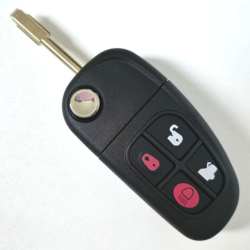 4 Buttons Flip Remote Key for Jaguar - 315 MHz 434 MHz Changeable Frequency