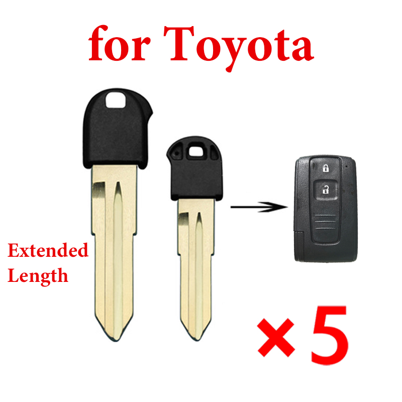 Smart Emergency Key Blade for Toyota Prius Extended Length - Pack of 5