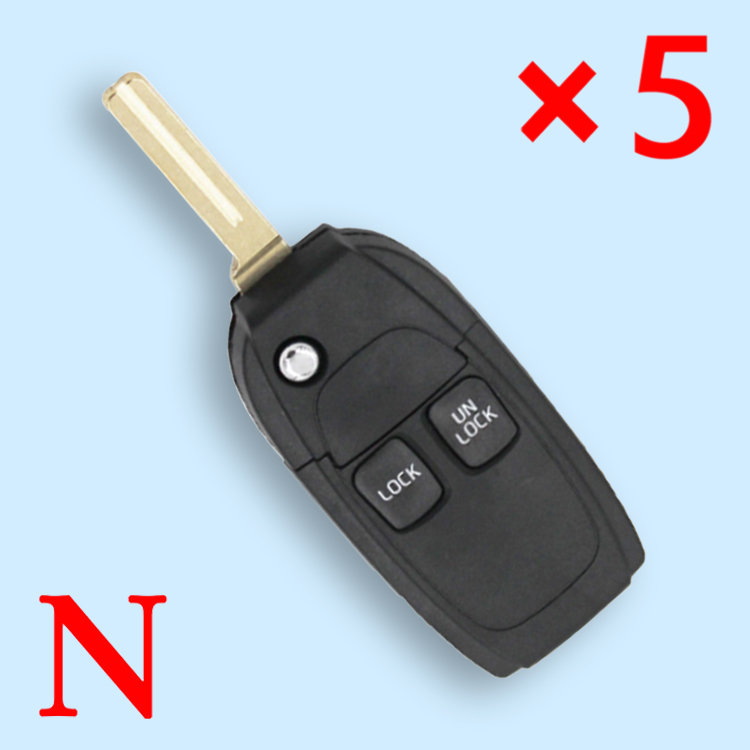 2 Buttons key shell for Volvo C70 S40 S70 - Pack of 5