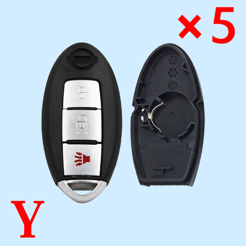 3 Buttons Key Shell for Nissan 5 pcs