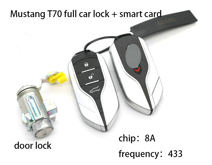 Original Chuanqi Mustang T70 T80 smart card Mustang T70 remote control key original full car lock
