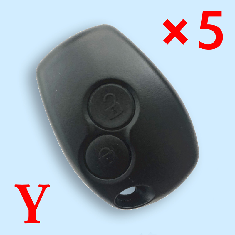 2 Button Remote Key Shell for Renault Dacia Logan suit for VA2 blade - Pack of 5