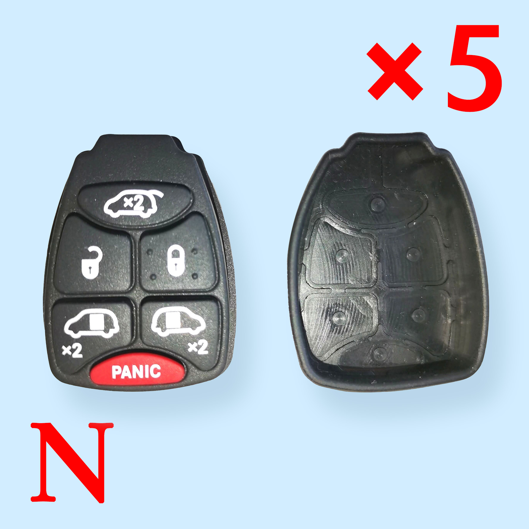 6 Buttons Remote Rubber for Chrysler (5pcs)