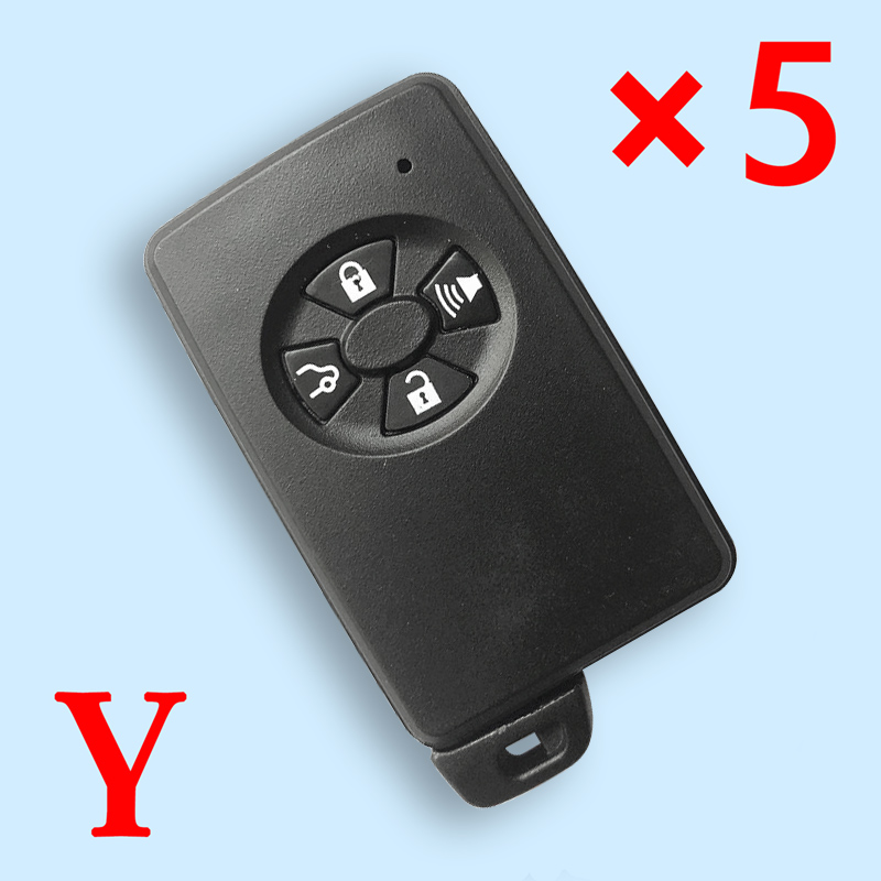 4 Buttons Smart Key Remote Shell 2006 for Toyota Rav4 - Pack of 5