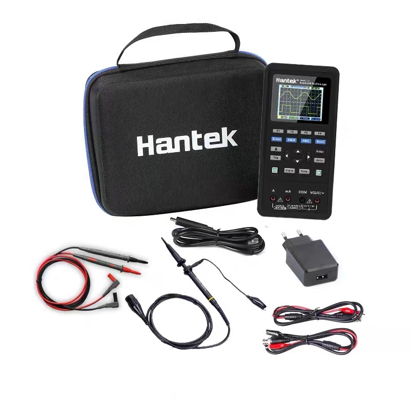 Hantek 2D42 Digital Oscilloscope+Waveform Generator+Multimeter Portable USB 2 Channels 40mhz LCD Display Test Meter Tools