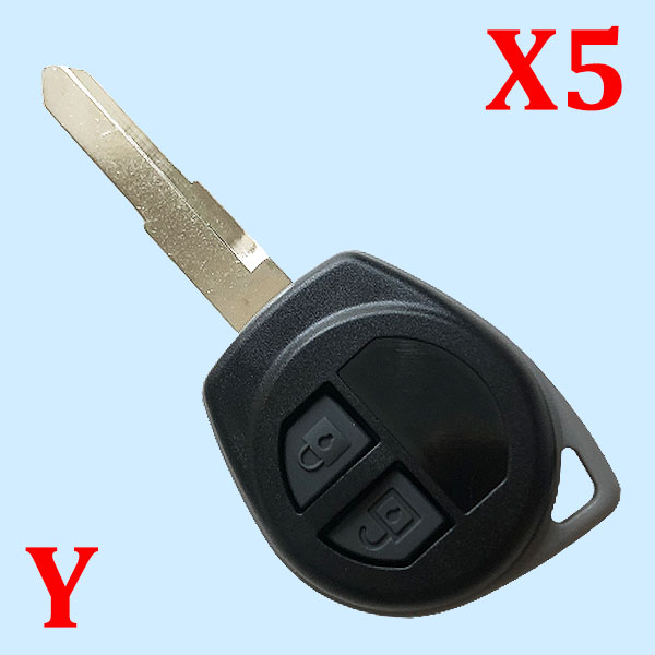 2 Buttons Key Shell for Suzuki - Pack of 5