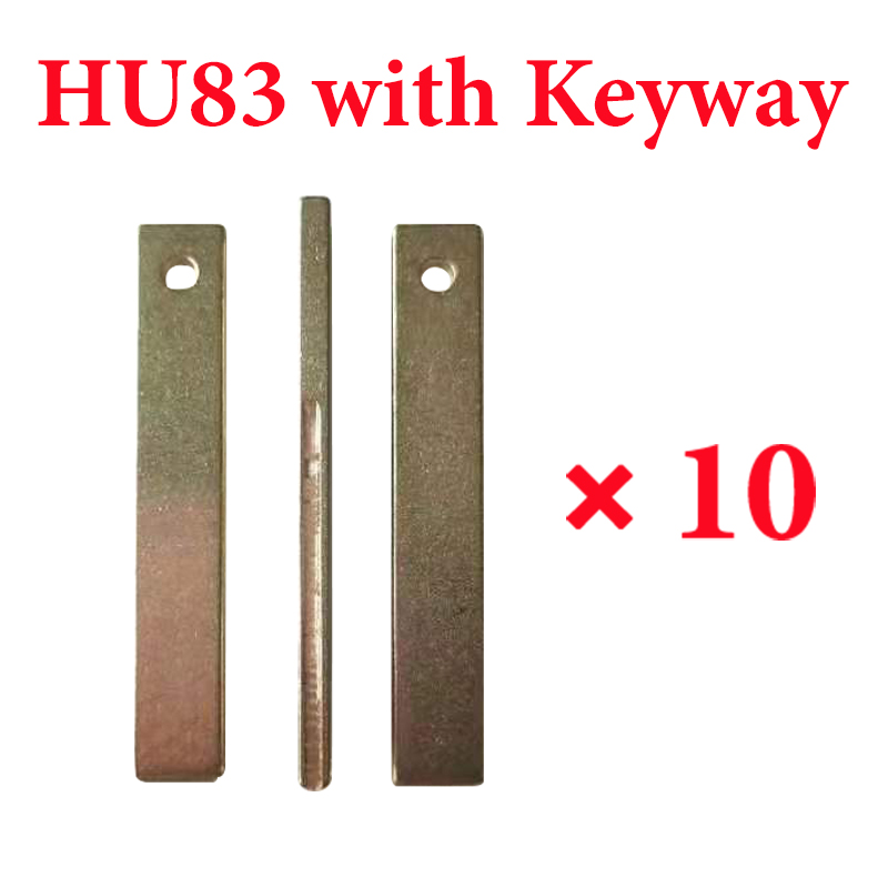 HU83 Key Blade with Groove for Peugeot Citroen - Pack of 10