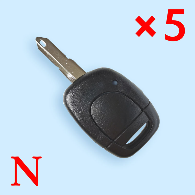 1 Button Remote Key Shell for Renault  Clio Twingo Kangoo Master fit with NE73 Blade - Pack of 5