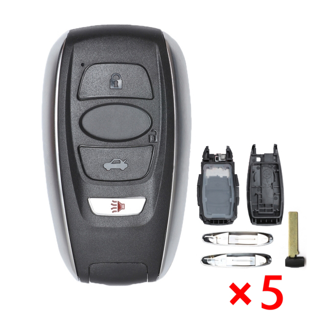 Smart Remote Key Shell 3+1 Buttons for Subaru BRZ WRX STI OUTBACK LIMITED - pack of 5 