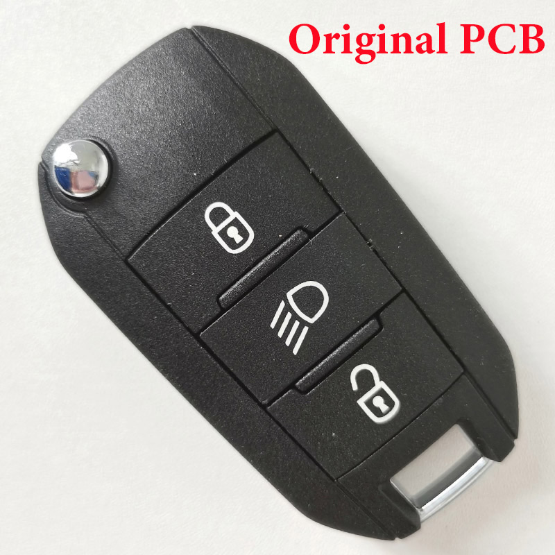 434 MHz Flip Remote Key for Citroen - with Original PCB - 4A Chip
