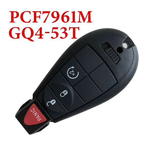 434 MHz 3+1 Button Remote Fobik Key for Jeep Chrysler / Dodge - PCF7961M GQ4-53T 