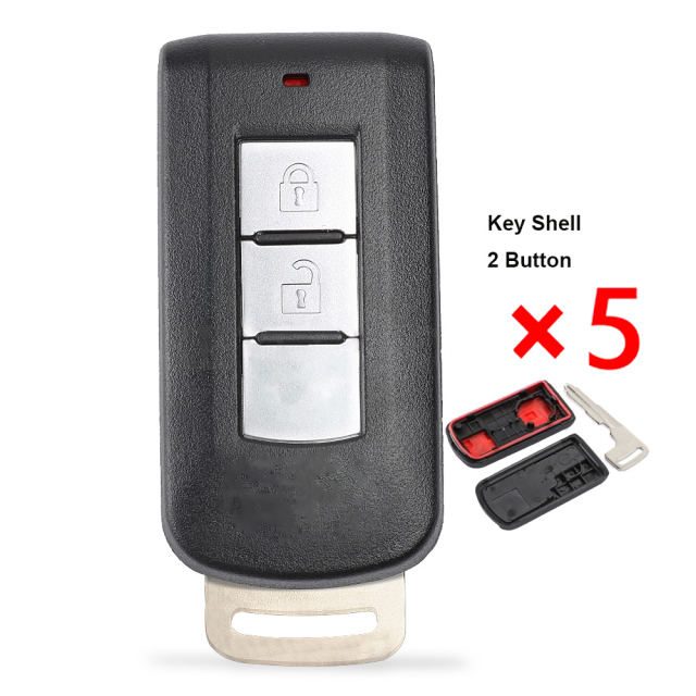 Remote Key Shell 2 Button For Mitsubishi Outlander Lancer Eclipse Galant - pack of 5 