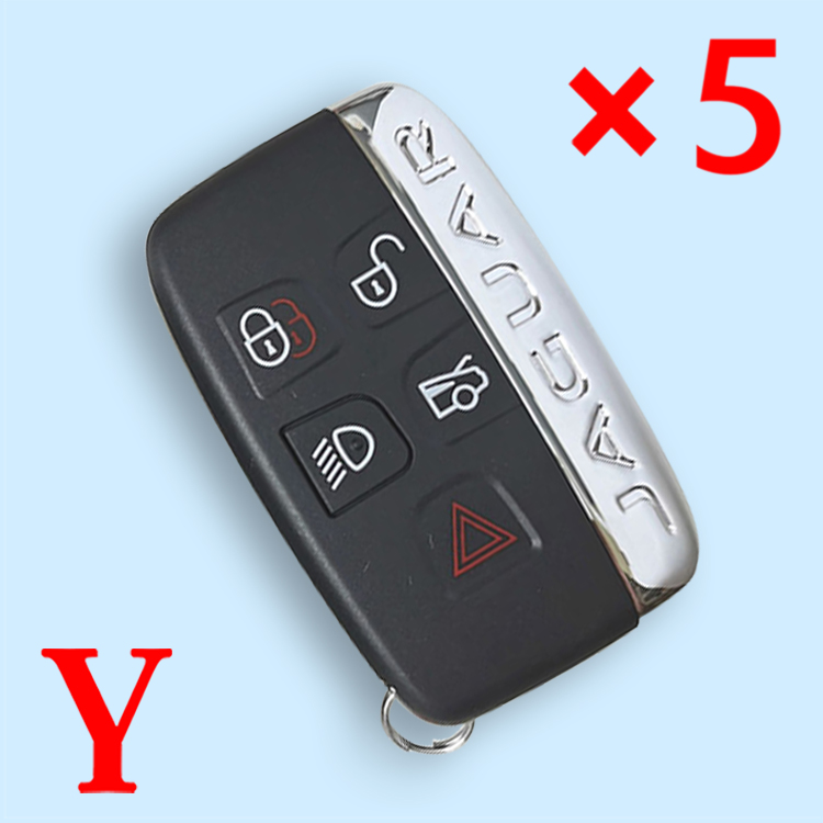 5 Button Smart Key Shell for Jaguar - Pack of 5