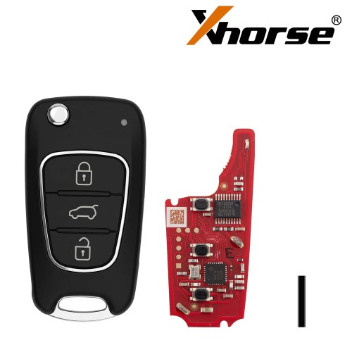 XHORSE XNHY22EN Wireless Flip Remote Key 3 Buttons for KIA for Hyundai Type Second Generation Universal Remote Key - Pack of 5