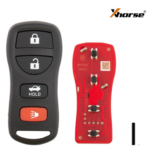 XHORSE XKNI20EN Wire Remote Key Nissan Separate 4 Buttons Second Generation Wire Remote Key - Pack of 5