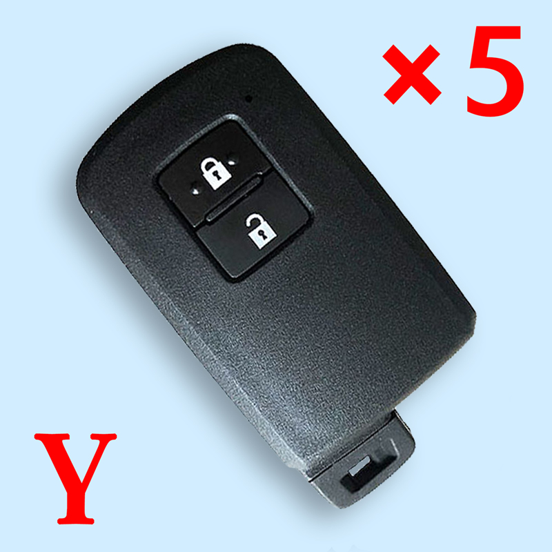 2 Buttons Remote Key Shell for Toyota - Pack of 5