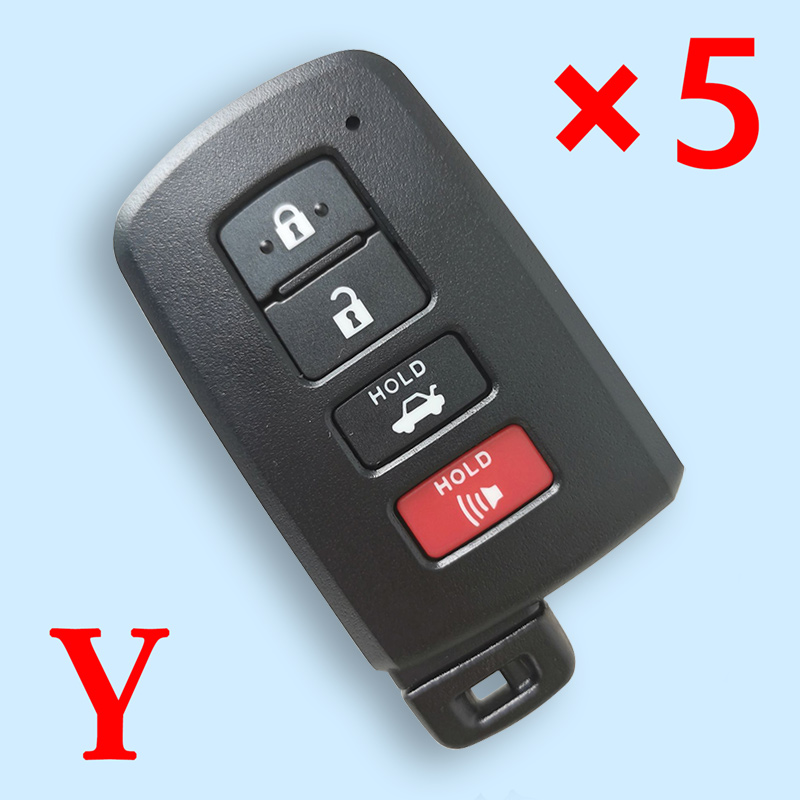 3+1 Button Remote key shell for Toyota 5pcs