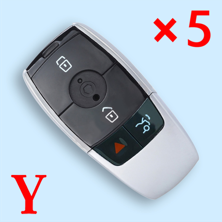 Black Smart Remote Key Shell 4 Button for Mercedes-Benz C200L E300L S320 GLC - Pack of 5