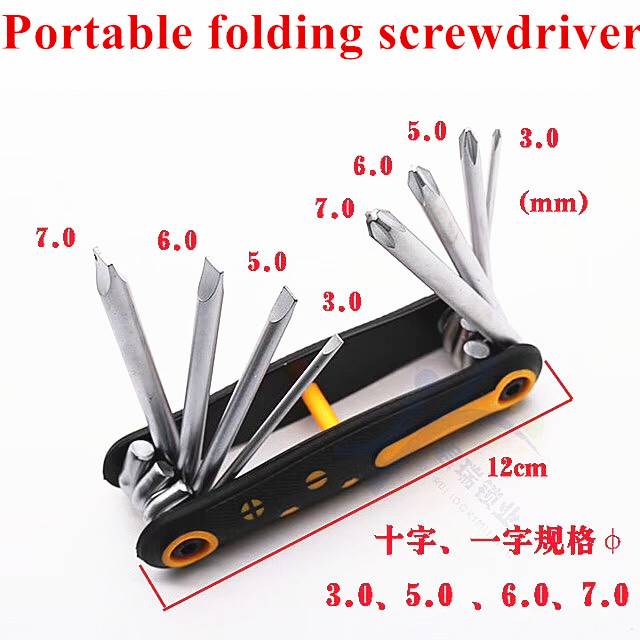   Professional hardware tools 8 in 1 Portable folding screwdriver