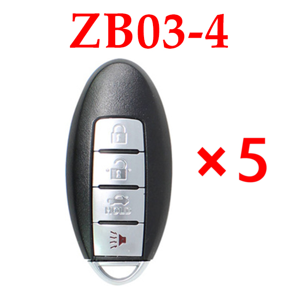KEYDIY ZB03-4 Smart key Nissan style Universal Remote control - 5 pcs