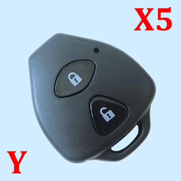 2 Buttons Car Remote Key Case Shell without key blade For Toyota Camry Corolla RAV4 Avalon Venza 2007 ~  2011 Key - 5 pcs