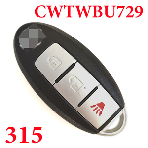 315 MHz 2+1 Buttons Smart Proximity Key for Nissan 2007-2013 Pathfinder Rouge Versa - CWTWBU729 / 624 / 735