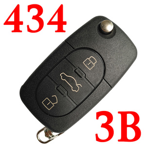 3 Buttons 434 MHz Filp Remote Key for Audi - ID48 4D0 837 231