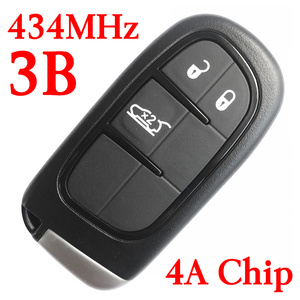 434 MHz 3 Buttons Smart Proximity Key for Jeep Cherokee 2014-2018 GQ4-54T （ 4A Chip）