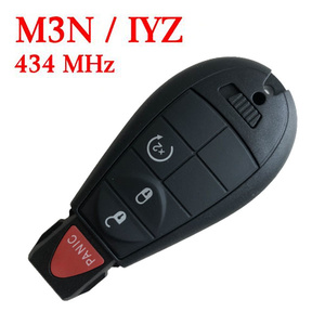 434 MHz 3+1 Button Remote Fobik Key for Chrysler / Dodge 2008-2017 - M3N5WY783X /  IYZ-C01C