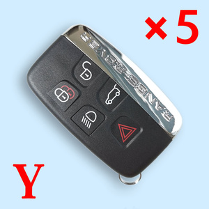 5 Buttons Smart Key Shell for Range Rover - Pack of 5
