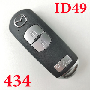 Original 3 Buttons 434 MHz Smart Proximity Key For Mazda SKE13E-01 - Thailand Version - ID49