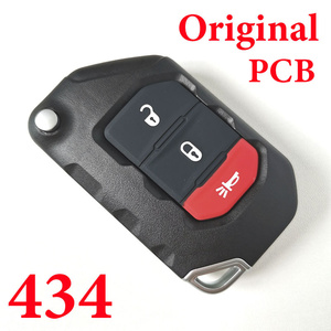 3 Buttons 434 MHz Smart Key for 2018-2021 Jeep Wrangler Gladiator PN: 68416782AA / OHT1130261 With Original PCB Board