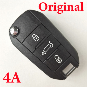 Original 3 Buttons 434 MHz Proximity Flip Key for Peugeot with 4A Chip