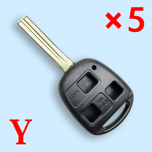 3 Buttons Remote Key Shell TOY48 Short for Toyota - Pack of 5