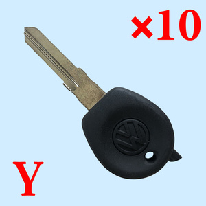 Transponder Key Shell for VW With Both Side Logo - Pack of 10