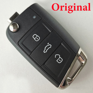 Original 3 Buttons 434 MHz MOQ Flip Remote Key for VW  - 5G0 959 753 BB
