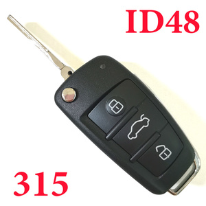 315 MHz Flip Smart Proximity Key for Audi A1 Q3 with 48 Chip Onboard  