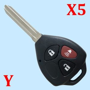 3 Buttons Remote keys shell for Toyota  5pcs