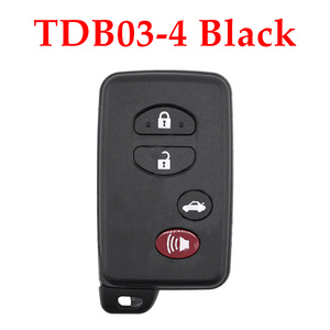 KeyDiy KD TDB03-4 Toyota Universal Smart Key With Black Key Shell 
