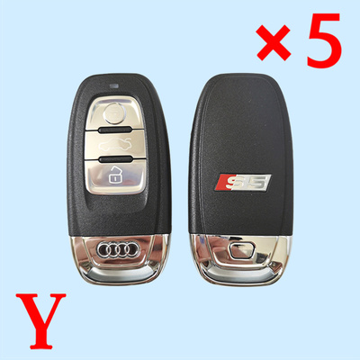 Top Quality 3 Buttons Remote Key Shell For Audi S5 - pack of 5