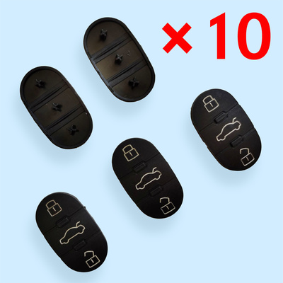 3 Buttons Rubber Pad for Audi - Pack of 10