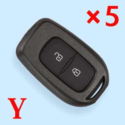 2 Buttons Remote Key Shell for Renault - Pack of 5