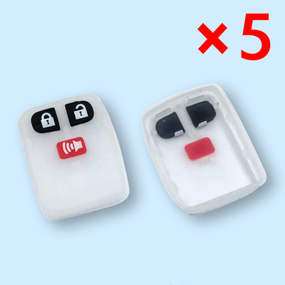 3 Buttons Rubber pad for Toyota Vios key - Pack of 5