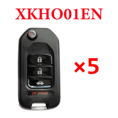 5 pcs Xhorse VVDI Honda Universal Remote Control 3+1 Buttons - XKHO01EN