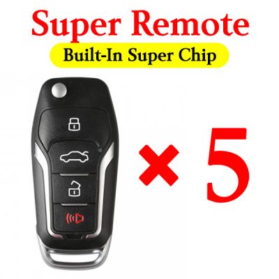 Xhorse Super Remote Ford Style Comes with Built-In Super Chip - XEFO01EN -  5 pcs / pack